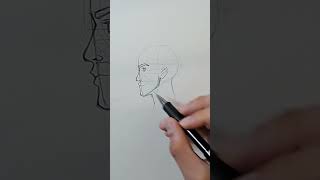 How To Draw A Face From The Side #howtodraw #shorts