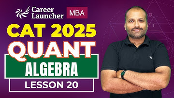 Algebra for CAT 2025 | Coordinate Geometry | Concept + CAT-Level Questions | Career Launcher