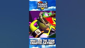 What Are The Team Chaotix Actually Saying in Sonic Heroes?!