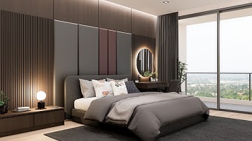 Sketchup interior design #68  Make a bedroom design ( enscape render )