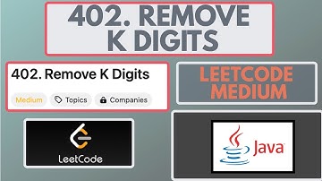 Leetcode | 402. Remove K Digits | Medium | Java Solution