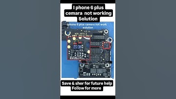 iPhone 6 plus camera not working solution