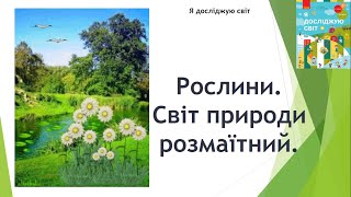 Рослини. Світ природи розмаїтний. 1 клас