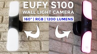 Eufy S100 Wall Light Camera  160º FOV! AI Detection | RGB | 1200 Lumens!