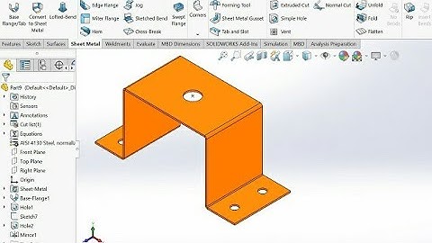 #How to use simple hole in sheet metal cut in solidworks sheet metal simple cut in solidworks#