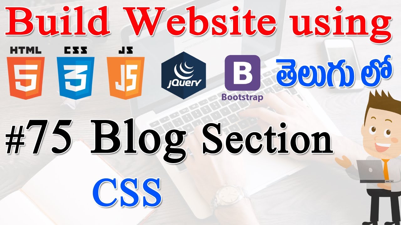 #75 How to Build Website using Html, CSS, JS, jQuery, Bootstrap - Building Blog Section CSS