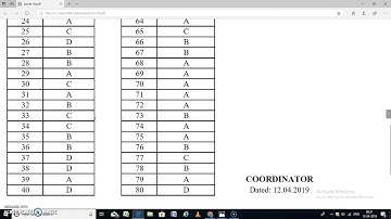 AMU B.COM (HONS) ANSWER  KEY (OFFICIAL) 2019-20