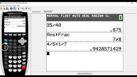 Operations with Fractions on TI 84