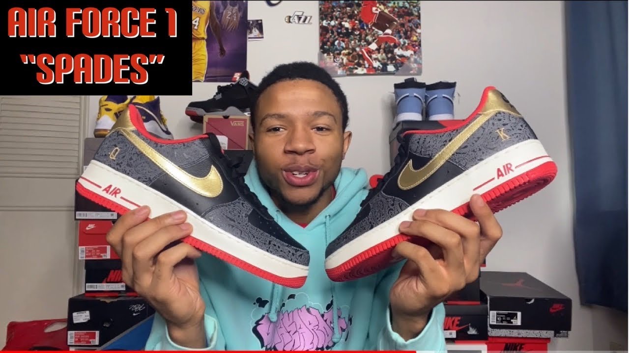 wijs les Mens EARLY LOOK: KING & QUEEN OF SPADES 2021 NIKE AIR FORCE 1 LOW | IN HAND  REVIEW - YouTube