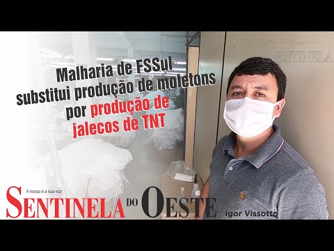 Malharia de FSSul substitui produção de moletons por produção de jalecos de TNT