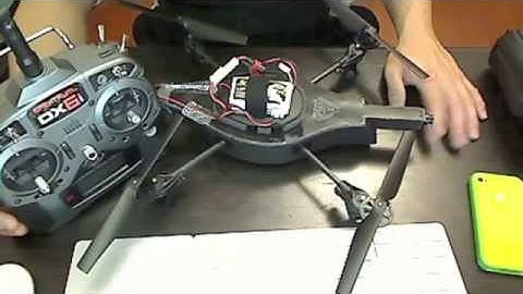 Parrot AR Drone RC mod Spektrum DX6i radio transmitter