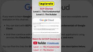 Start Cloud Computing Today 🚀 | GCP Course Level 1 &amp; 2 #implovate