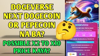 Next dogecoin or Pepecoin na possible x2 to x10 ang price? Dogeverse  review