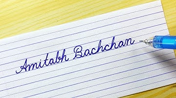 “Amitabh Bachchan” Beautiful name in Cursive writing | Handwriting | Calligraphy | Lettering