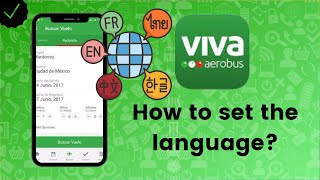 How to set the language in Viva Aerobus? screenshot 1