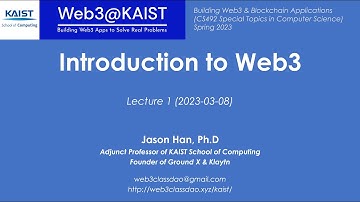 Web3@KAIST Lecture 01 Introduction to Web3