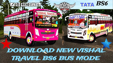 DOWNLOAD NEW VISHAL TRAVEL BS6 BUS MODE 🤩 || FOR BUS SIMULATOR INDONESIA // #bussid