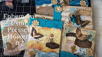 Using Pressed Flower Snippet Roll to Make Ephemera #2