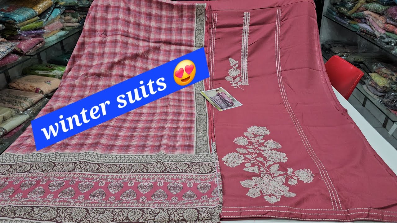 New Winter Pashmina suit designs in Ramtex brand || Book ☎️ 8689040406 Officewear designs 