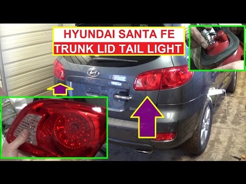 Trunk LID TAIL Light Removal and Bulb Replacement HYUNDAI SANTA FE 2008 2009 2010 2011 2012