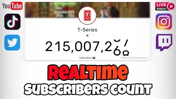 How To Get A Realtime Subscribers Count On Youtube!