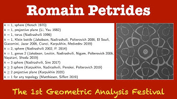 [1st GAF mini-course] Romain Petrides 01 Minimal surfaces & shape optimization in spectral geometry