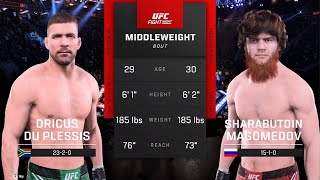 ДРИКУС ДЮ ПЛЕССИ VS ШАРАБУТДИН МАГОМЕДОВ UFC 5 CPU VS CPU