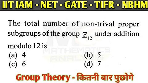 IIT JAM MATHEMATICS PREVIOUS YEARS QUESTION | GROUP THEORY | PROBLEM #8