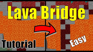 Minecraft Automatic Lava Bridge | Hidden Piston Lava Bridge