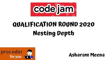 Google Code Jam 2020 Qualification Round | Nesting Depth
