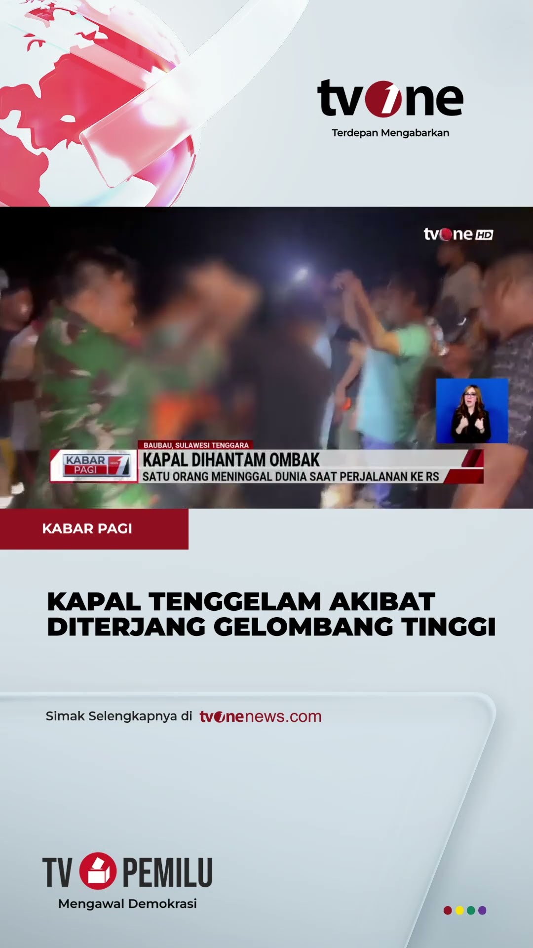 Detik-detik Kapal Tenggelam Diterjang Ombak Tinggi, Satu Orang Meninggal | tvOne