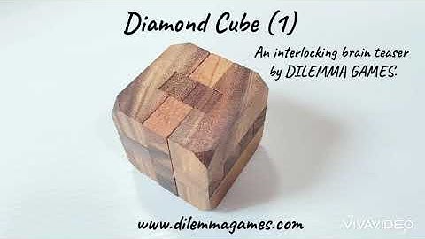DIAMOND CUBE 1, an interlocking brain teaser by DILEMMA GAMES