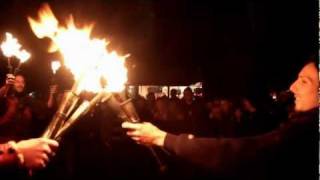 Feuerjonglage beim Historischen Weihnachtsmarkt im Marienkirchhof