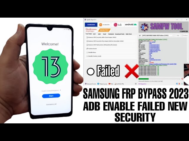 🔥🔥Samsung FRP bypass samfw tool-All SAMSUNG Devices (Android 11/12/13) 