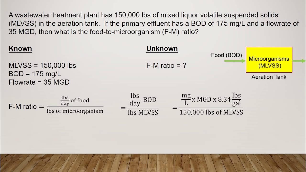 How to Calculate F-M Ratio - Wastewater Math - YouTube