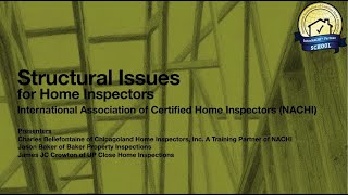 Structural Issues for Home Inspectors Webinar