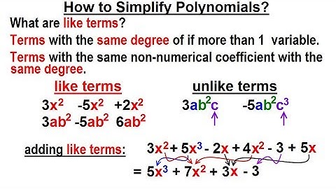 Algebra - Ch. 5: Polynomials (3 of 32) How to Simplify Polynomials