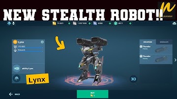 New Robot - Lynx is here + New weapons + New mothership - War Robots