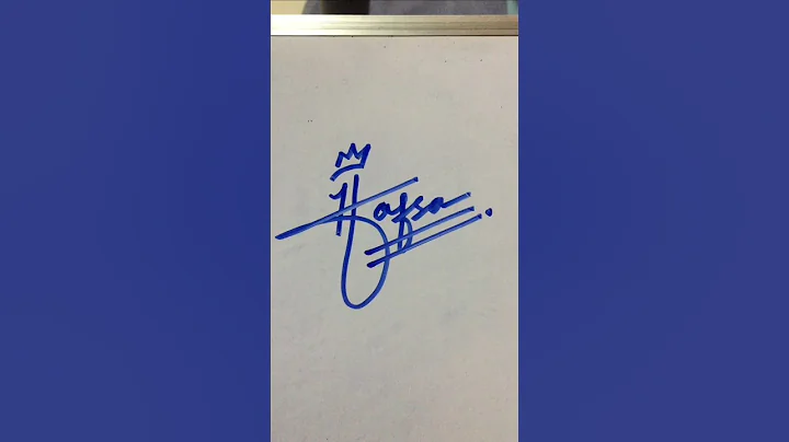 Signature for Hafsa | H letter signature style #shorts #signature #calligraphy