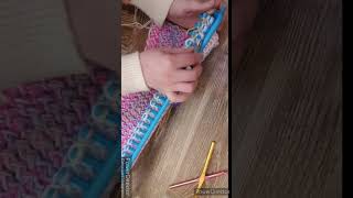 Loom knitting نول المستطيل | فن النسيج shorts knitting