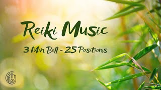 Reiki Music with Bell Every 3 Minutes | Reiki healing Music with Timer