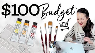 Everything you need for under $100  Watercolor Supply list from a pro