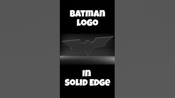 Modeling Batman Logo in Solid Edge | 3D CAD Speed Design #art #batman #cadtutorial #solidedge