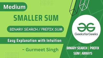 Smaller Sum ||  POTD || Problem of the Day || GFG || 22 April 