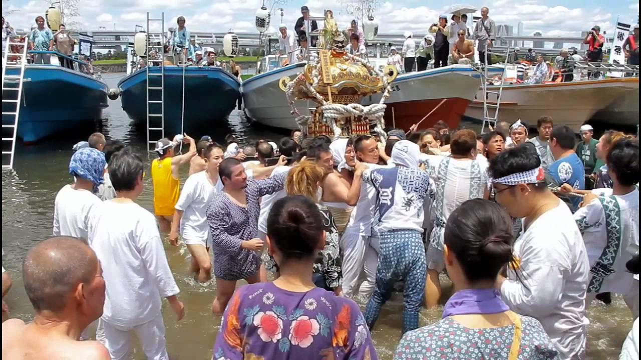 品川 荏原神社 御神面神輿海中渡御 お台場海浜公園 南の天王祭 黄昏yajiroの新御朱印帳