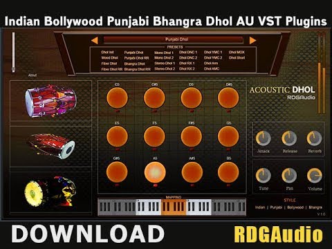 Acoustic Dhol RDGAudio AU VST Plugins Download Bollywood Punjabi Indian Dhol VST