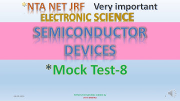 Semiconductor Devices Mock Test -8 for NTA NET Electronic Science