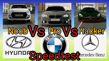 Speedtest Noob vs Pro vs Hacker|CAR PARKING MULTIPLAYER|