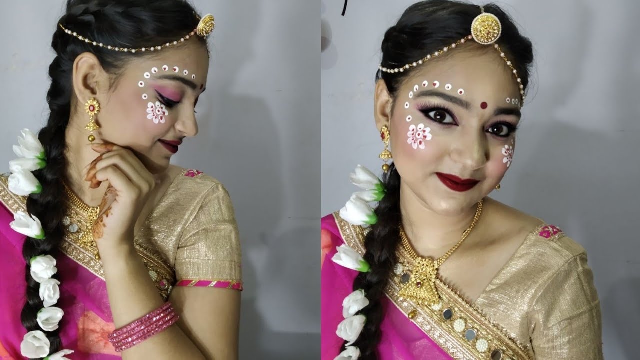 Image of Cute littl girl dressed as Radha for celebrating  janmasthmai-IP926889-Picxy