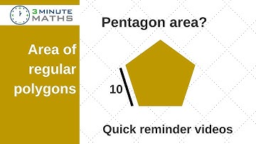 Area of a pentagon with regular sides - GCSE maths level 6
